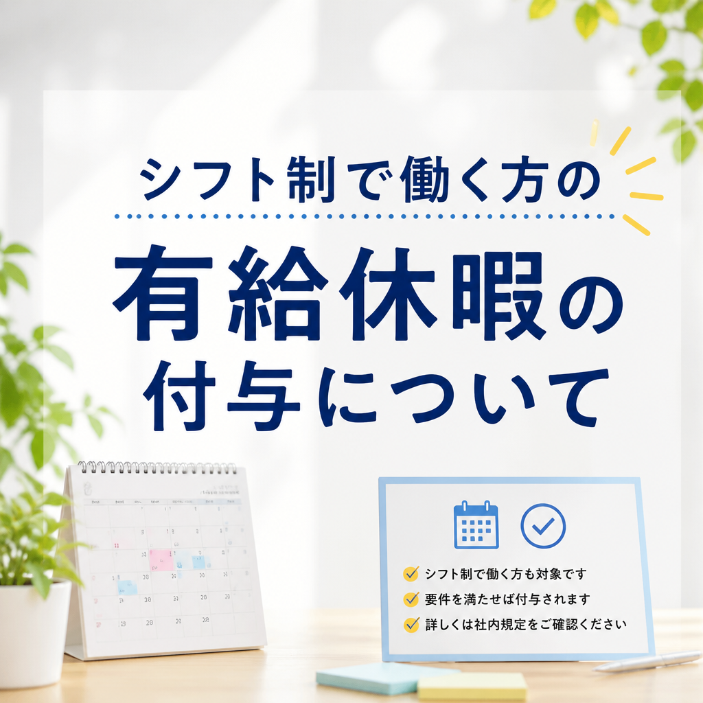 シフト制アルバイト・パートの有給休暇、安心して管理できていますか？